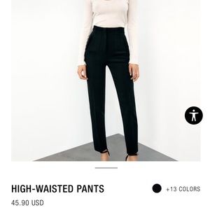 Brand new high waisted work pants from Zara!